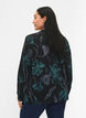 FLASH - Lang&aelig;rmet bluse med print, Black Scarab Flower, Model image number 1
