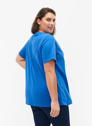 FLASH - T-shirt med rund hals, Strong Blue, Model image number 1