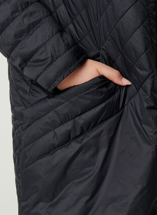 Quiltet letvægts jakke, Black, Model image number 2