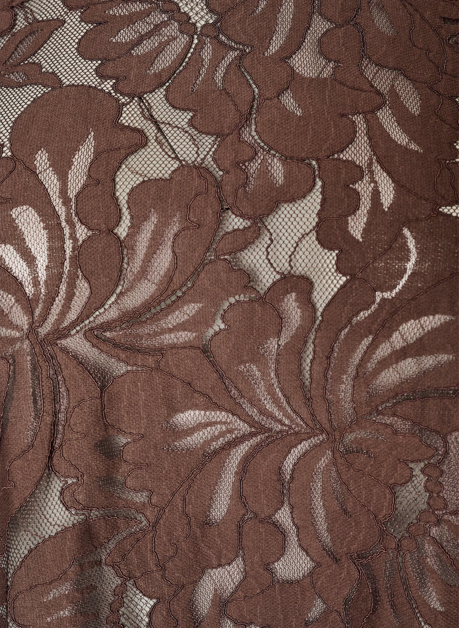 ZizziBlondebluse med korte &aelig;rmer, Brun, Packshot image number 2