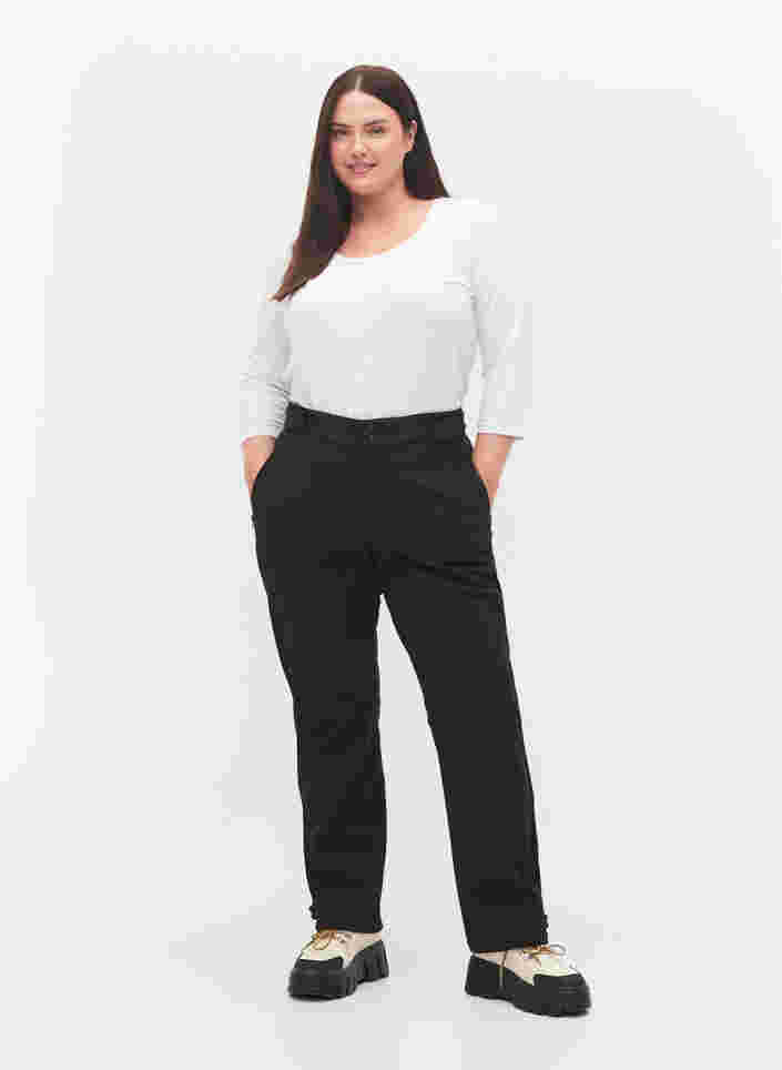 Softshell bukser med justerbar velcro, Black, Model