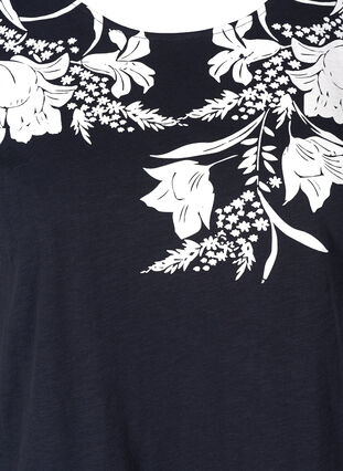 T-shirt med print, Night Sky W. white, Packshot image number 2