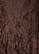 Midikjole med blomsterjacquard, Brun, Packshot image number 2