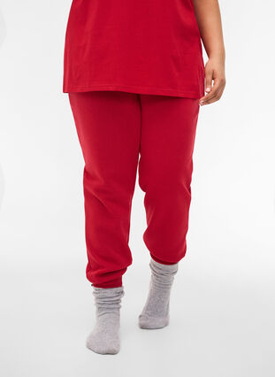 Løse sweatpants med lommer, Red, Model image number 3