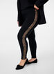 Leggings i viskose med leoprint-stribe, Black W. Leo, Model image number 0