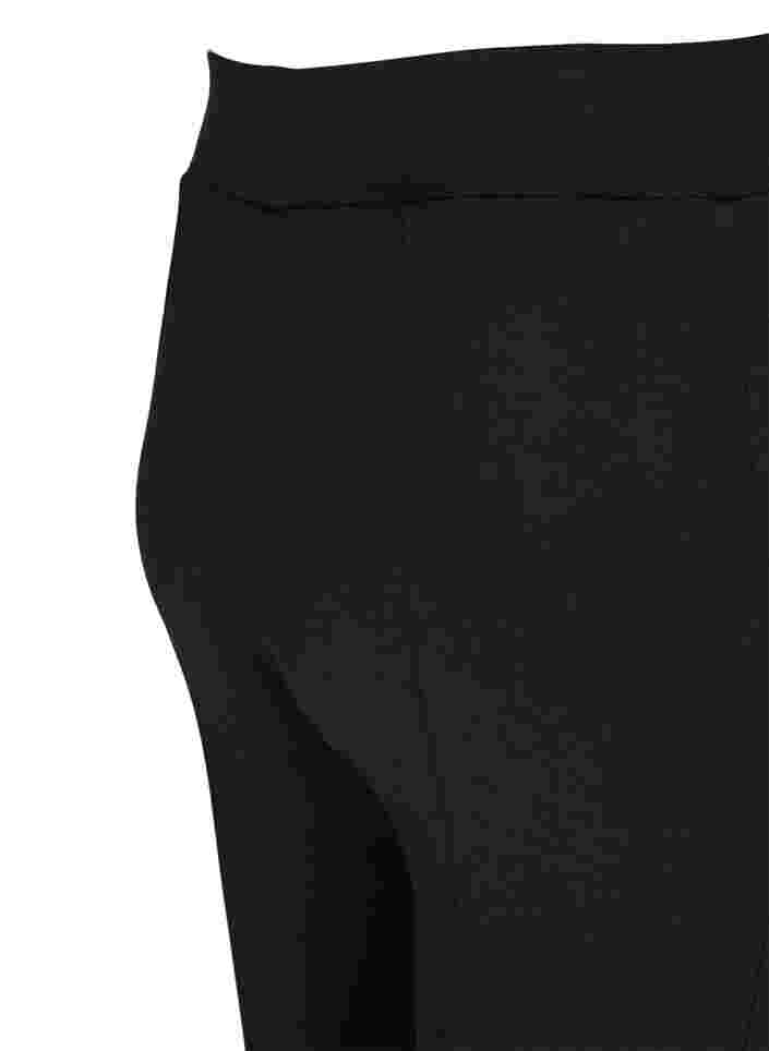 Leggings med elastik og lynlås, Black, Packshot image number 2
