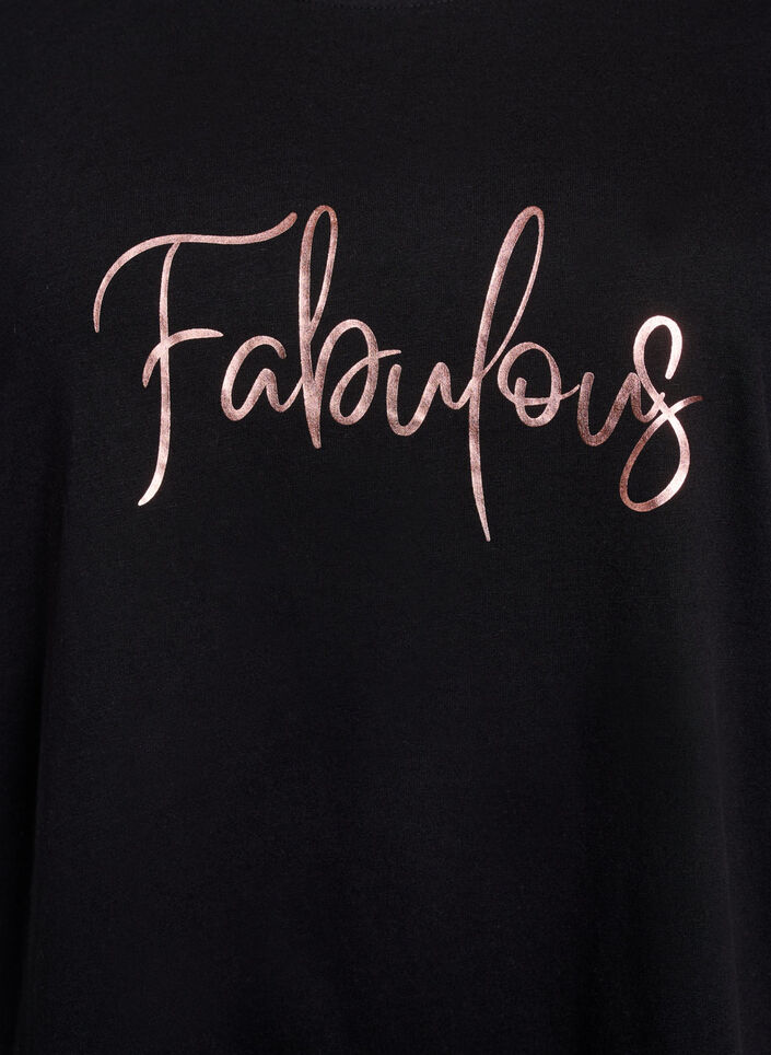 T-shirt med motiv , Sort, Packshot image number 2