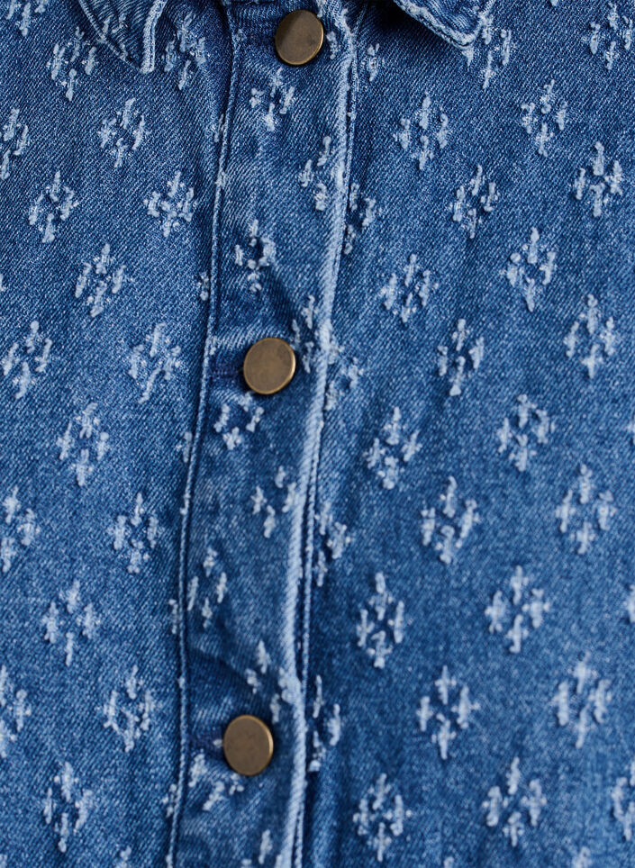 Denimjakke med distressed m&oslash;nster, Bl&aring;, Packshot image number 2