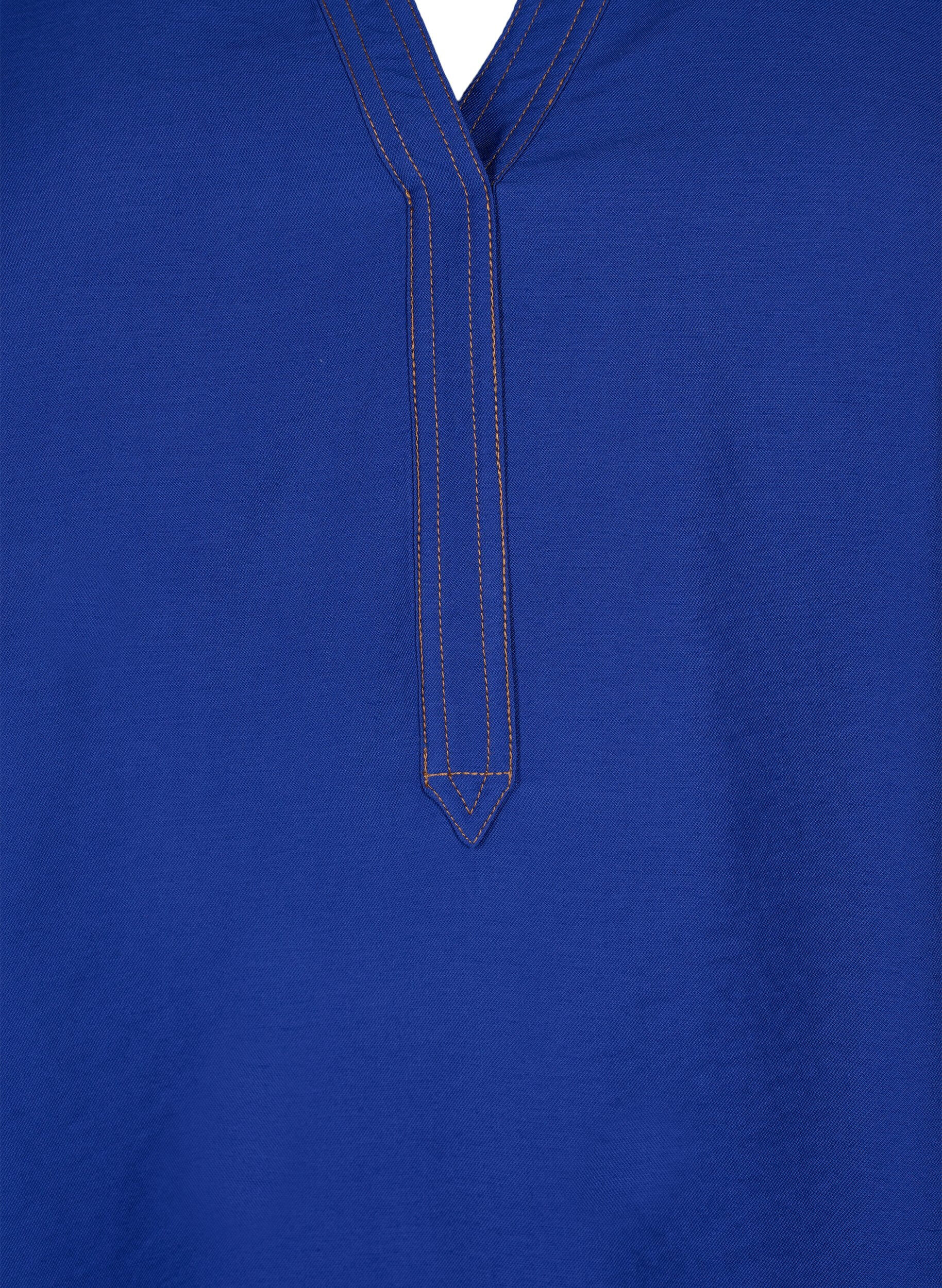 Zizzi Bluse med fl&aelig;ser, Surf the web, Packshot image number 2