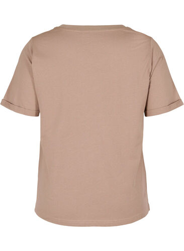 Bomulds trænings t-shirt med tekst og korte ærmer , Iron, Packshot image number 1