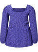 Prikket viskosebluse med smock, R.Blue w. Black Dot, Packshot image number 1