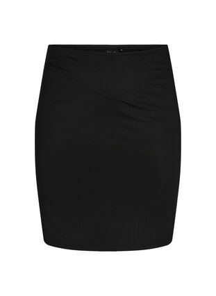 Tætsiddende nederdel med lynlås i siden, Black, Packshot image number 0
