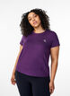 Slim fit trænings t-shirt med rund hals, Purple Pennant, Model image number 0