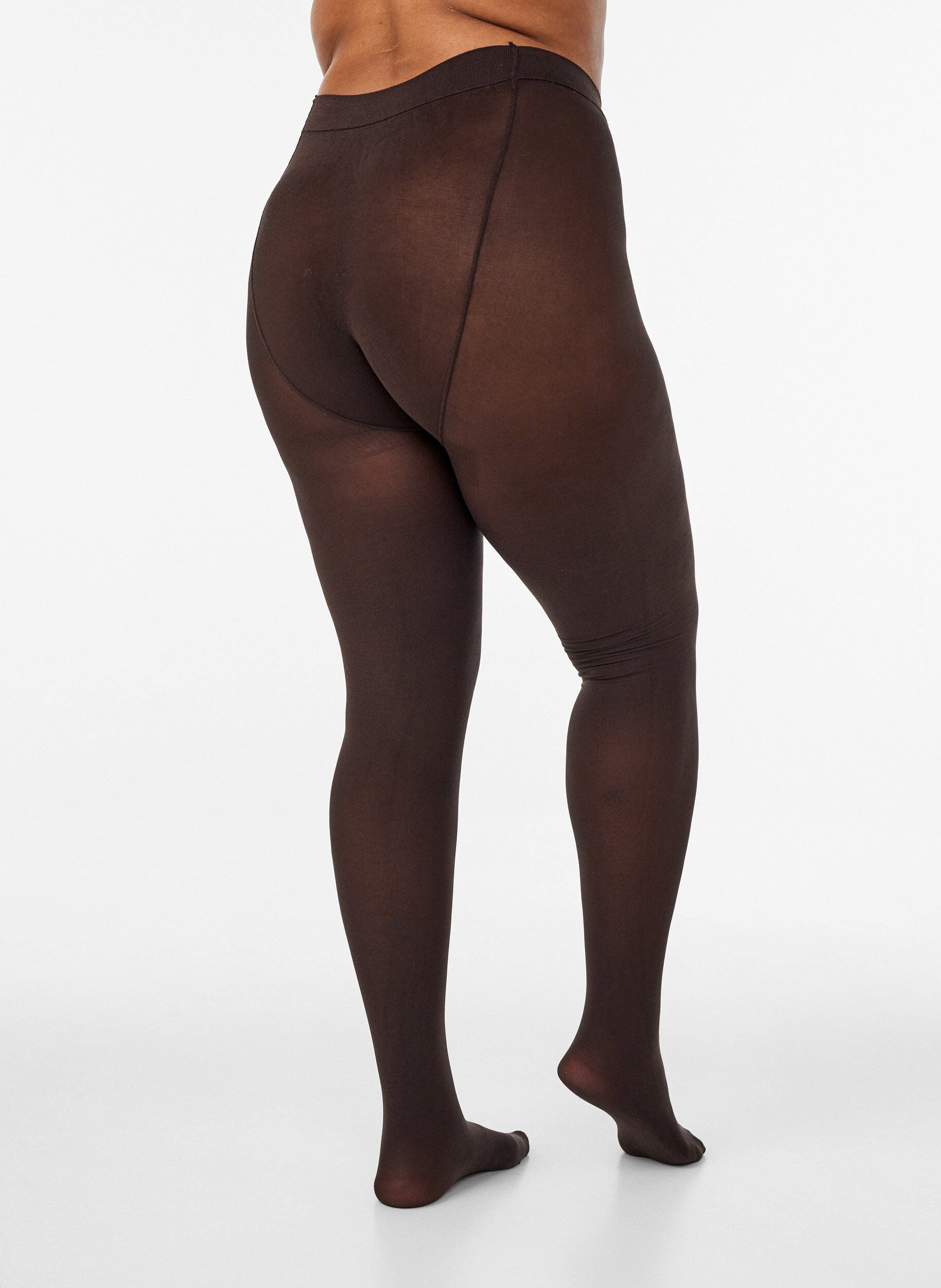 ZizziStr&oslash;mpebukser i 100 denier, Brun, Model image number 1