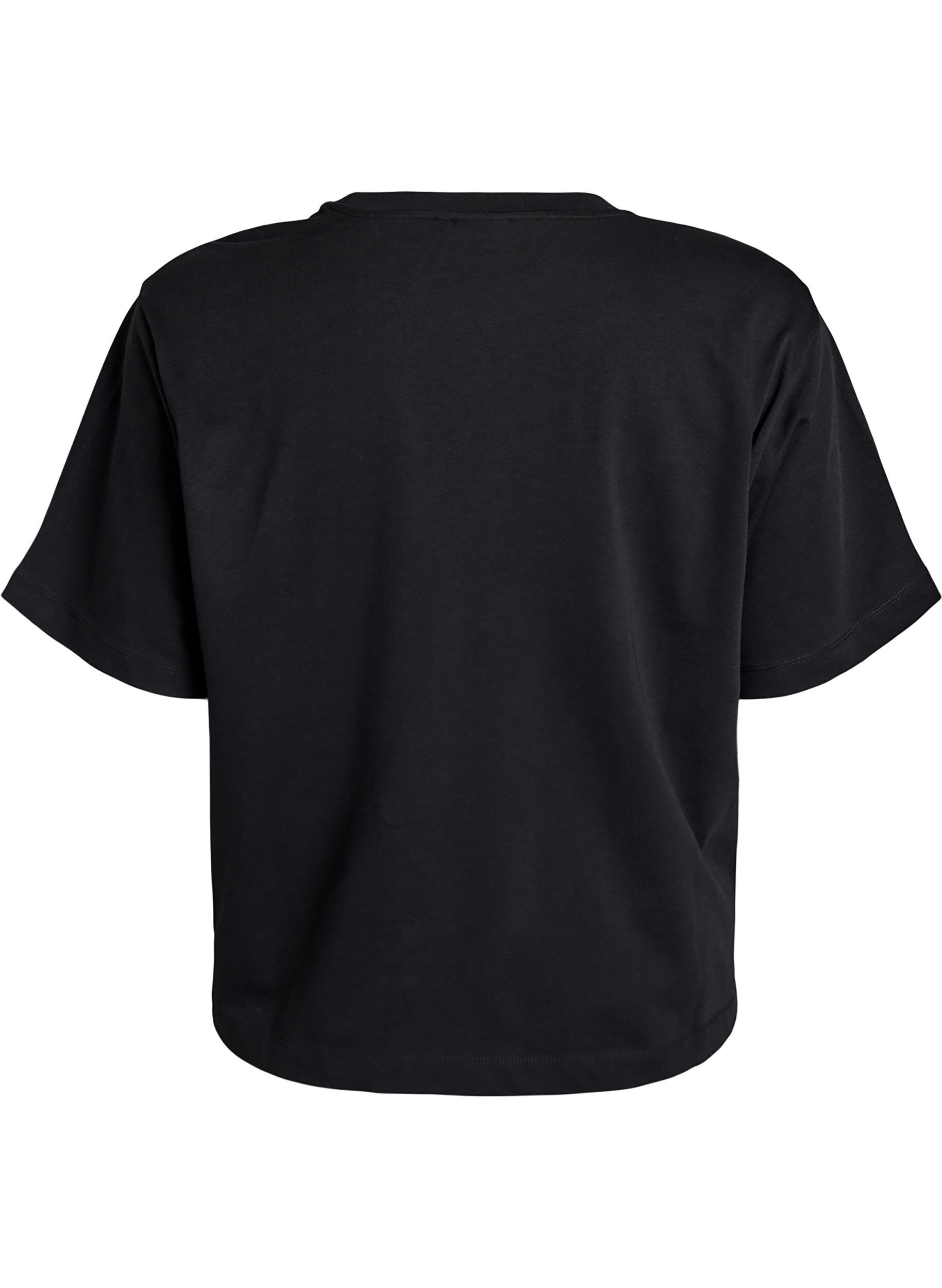 ZizziBoxy T-shirt i bomuld, Sort, Packshot image number 1