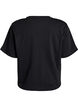 Boxy T-shirt i bomuld, Sort, Packshot image number 1