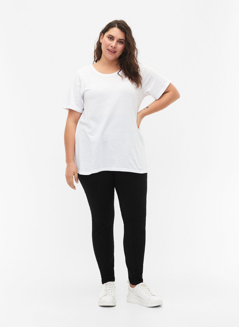 FLASH - Tætsiddende jeggings med høj talje, Black, Model image number 0
