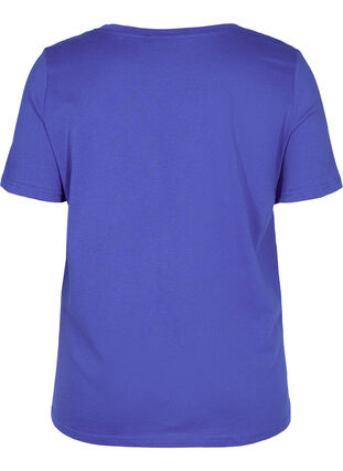 Kortærmet bomulds t-shirt med tryk , Dazzling Blue WAYS, Packshot image number 1