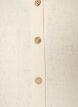 Bluse i bomuld med struktur og knaplukning, Vanilla, Packshot image number 2
