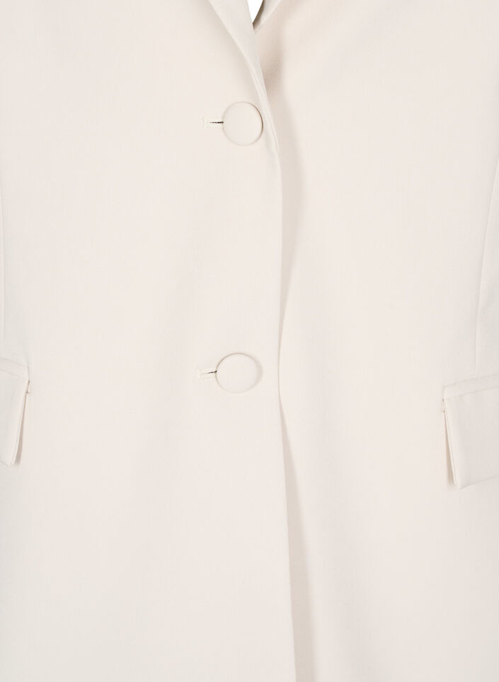 Klassisk blazer med knaplukning, Beige, Packshot image number 2
