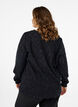 Bluse med glimmer struktur , Sort, Model image number 2