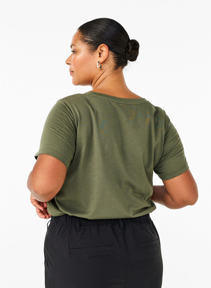 T-shirt med motiv, Thyme w. Kind People, Model image number 1