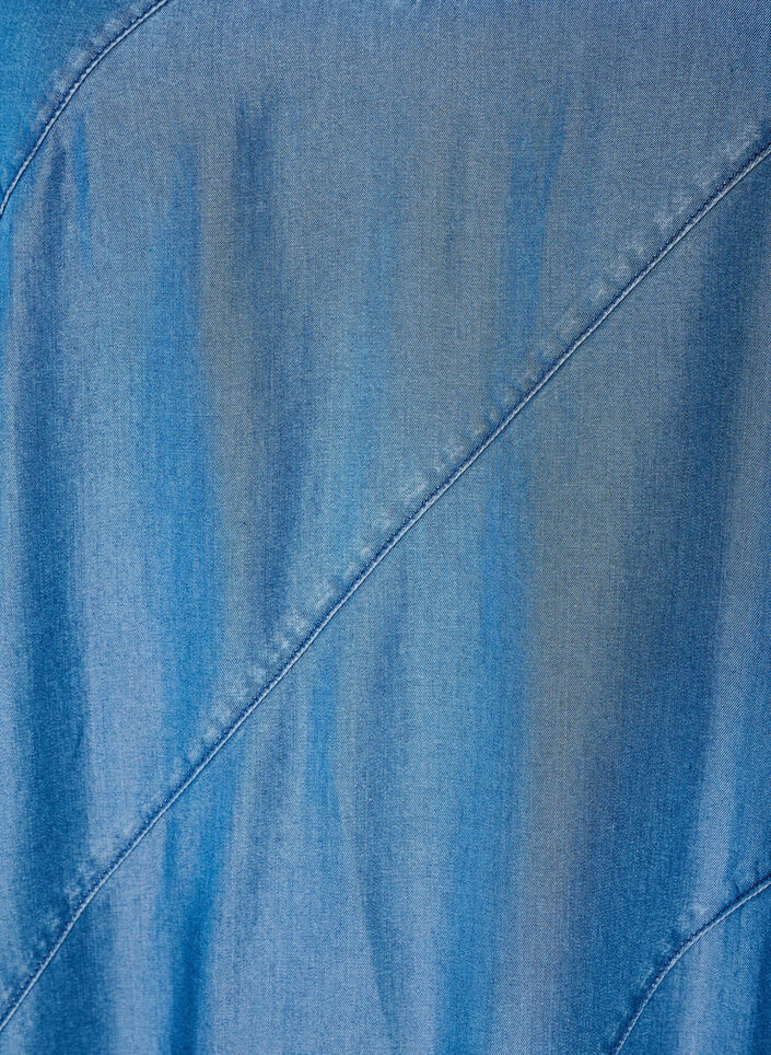 Kjole i TENCEL&trade; Lyocell med denimlook og stropper, Bl&aring;, Packshot image number 2