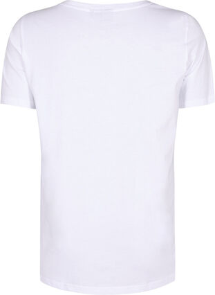 Bomulds t-shirt med motiv, B. White w. Sulphur, Packshot image number 1