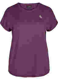 Ensfarvet trænings t-shirt, Blackberry Wine