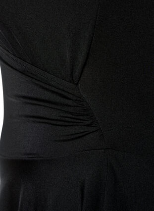 Badekjole med krydset ryg og skørt, Black, Packshot image number 3