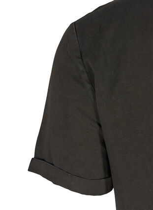 Kortærmet kjole i lyocell, Black, Packshot image number 3