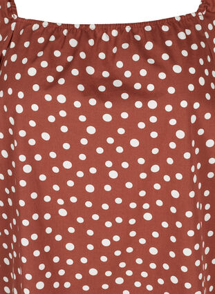 Bomulds bluse med leopardprint, Marsala AOP, Packshot image number 2