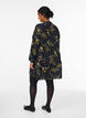 Kjole med blomsterprint og bindeb&aring;nd, Sort, Model image number 2