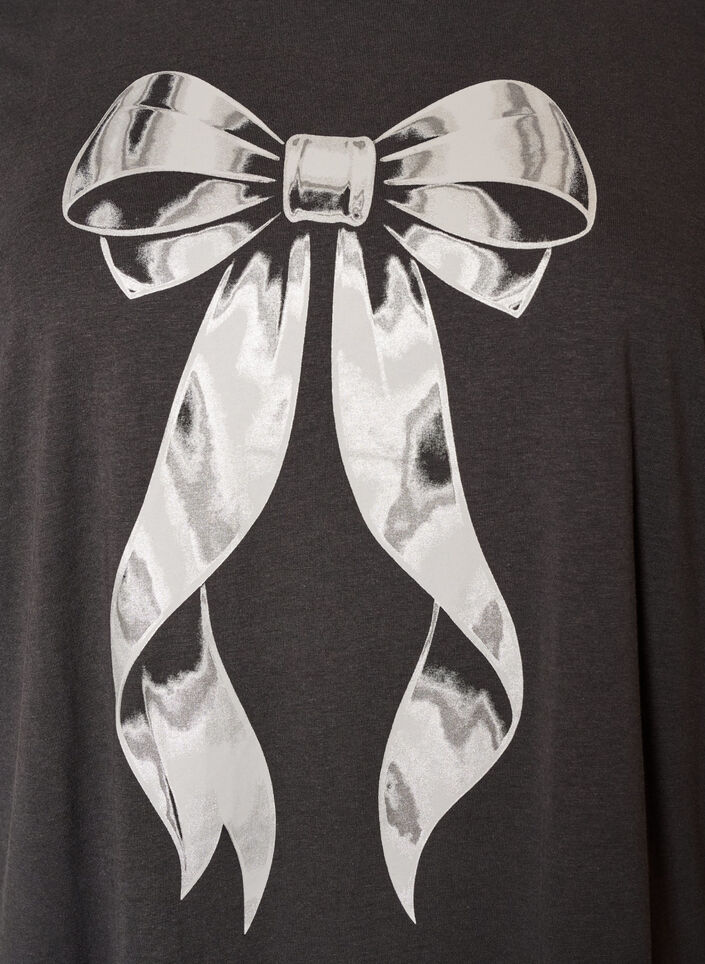 T-shirt i bomuld med frontmotiv, Gr&aring;, Packshot image number 2