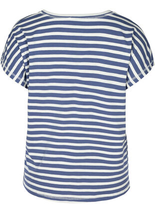 Stribet t-shirt i bomuld, Twilight Blue Stripe, Packshot image number 1
