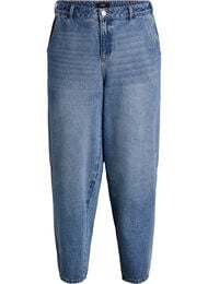Barrel jeans med h&oslash;j talje, Bl&aring;