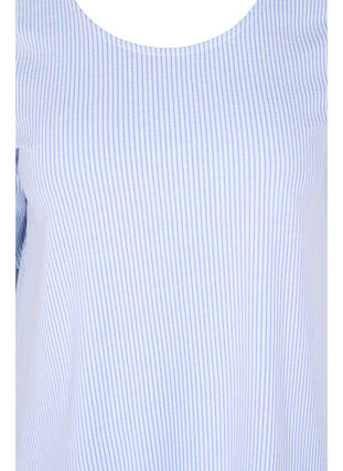 Stribet bluse med 3/4 ærmer, Lavender L Stripe, Packshot image number 2