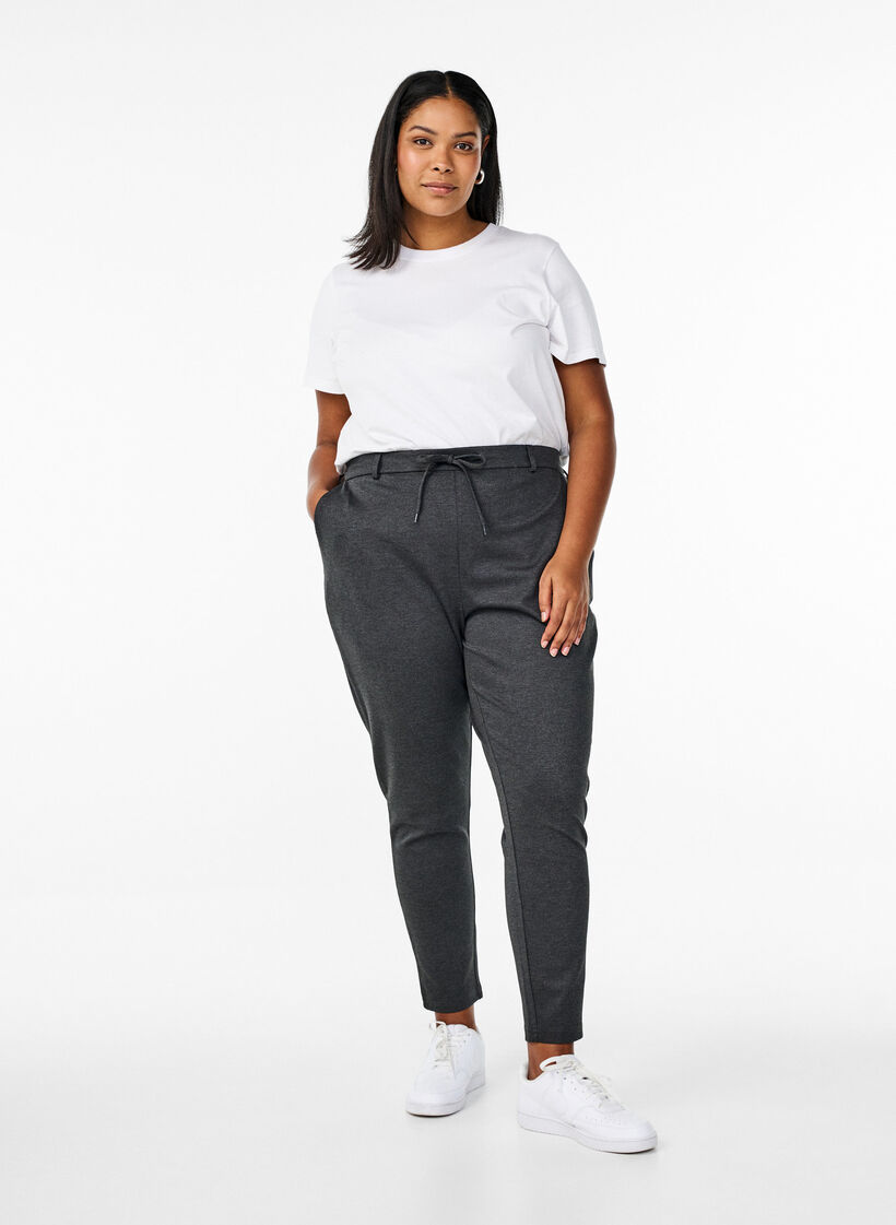 Cropped Maddison bukser, Gr&aring;, Model image number 0