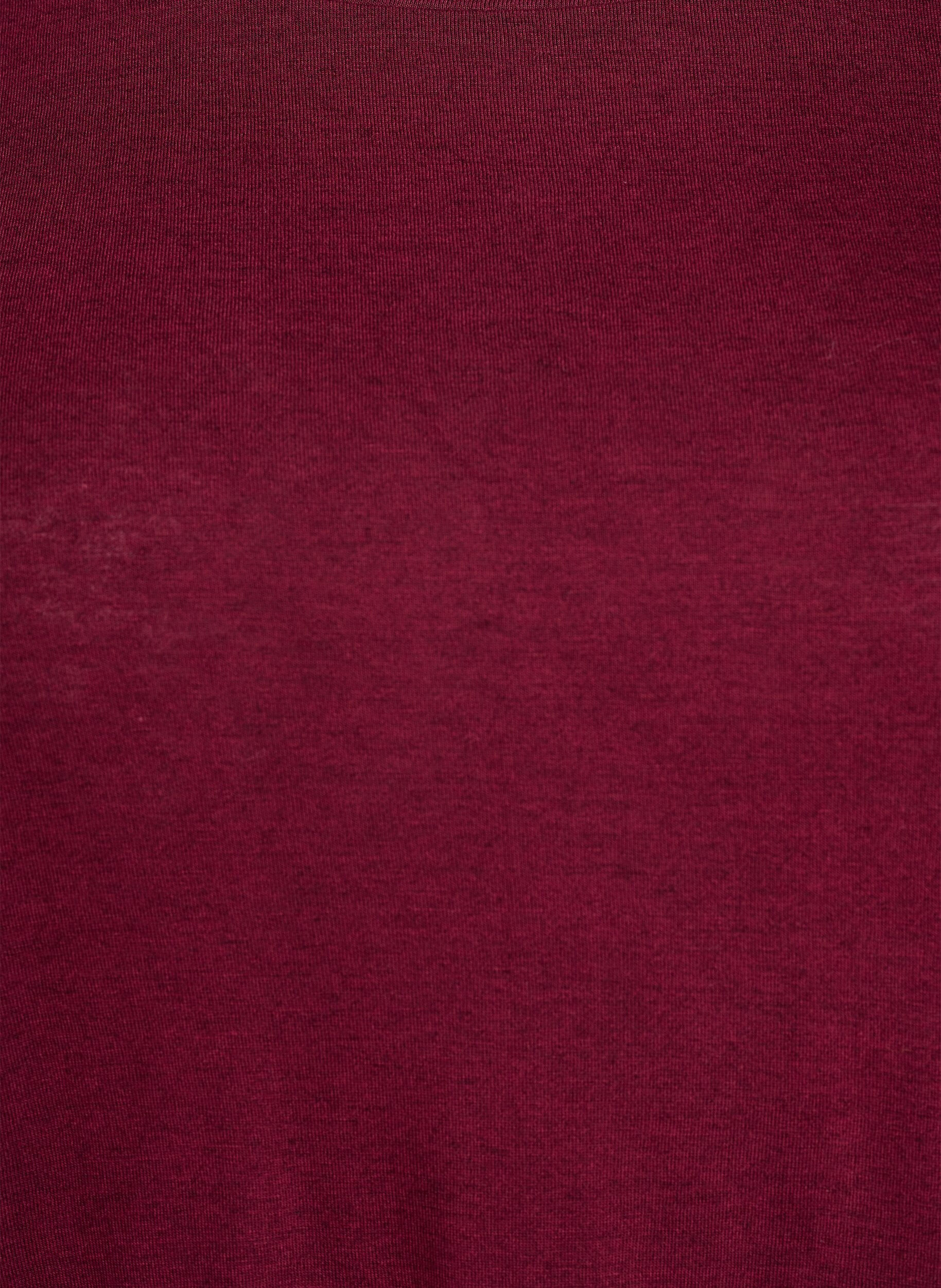 ZizziLang&aelig;rmet bluse i uld og viskose, M&oslash;rk Bordeaux, Packshot image number 2