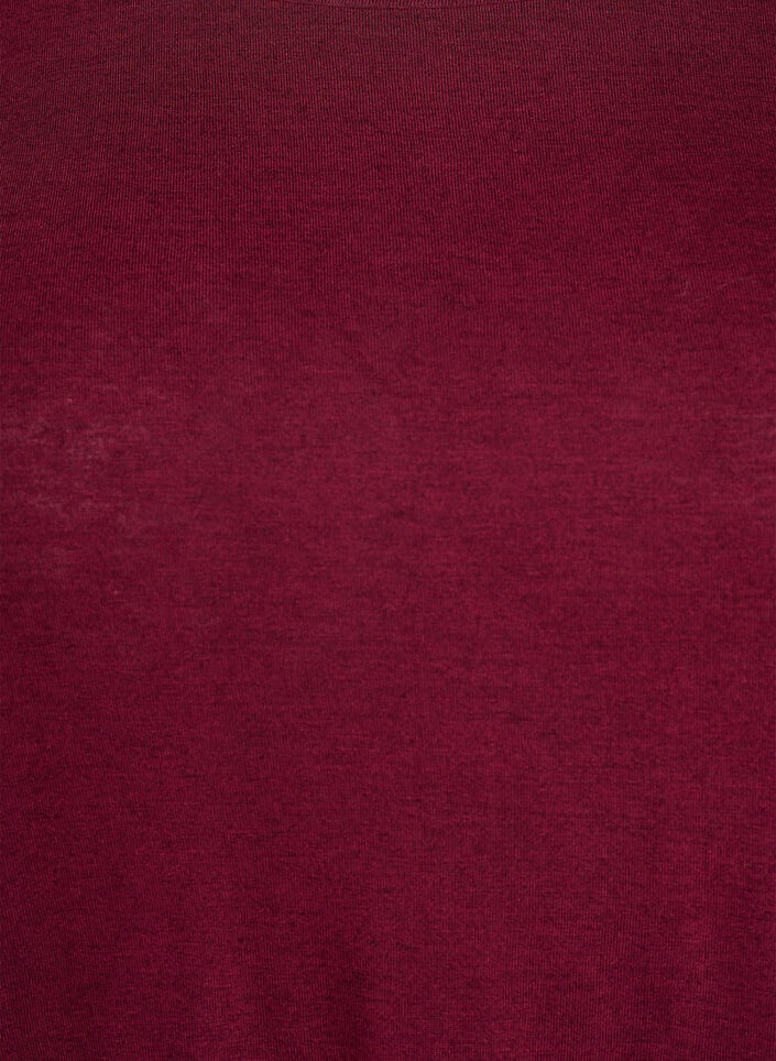 Lang&aelig;rmet bluse i uld og viskose, M&oslash;rk Bordeaux, Packshot image number 2