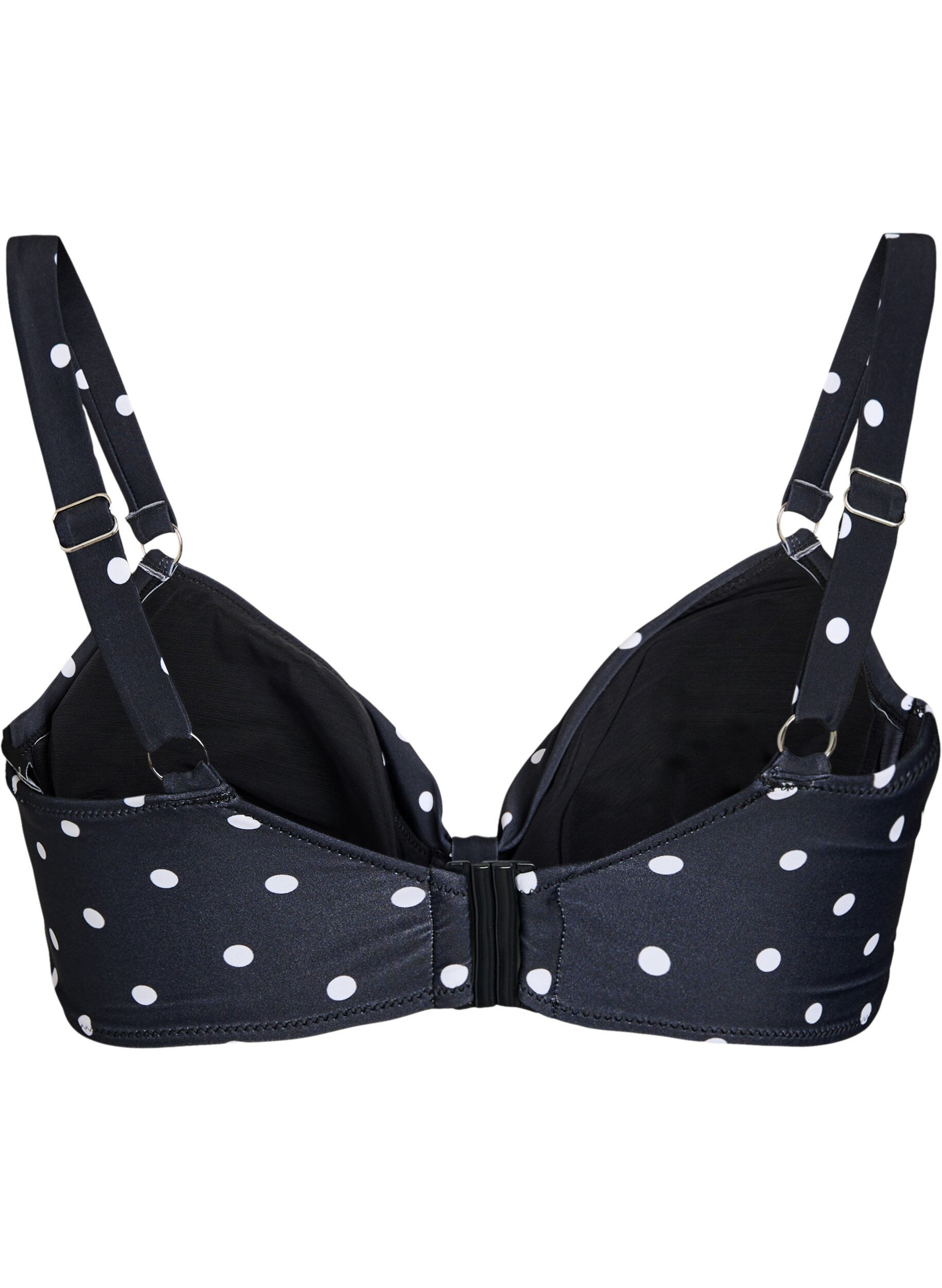 ZizziBikini bh med b&oslash;jle og m&oslash;nster, Sort, Packshot image number 1