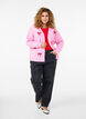 Kort strikcardigan med sløjfer, Begonia Pink Comb, Model image number 2