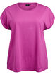 Kort&aelig;rmet t-shirt i bomuldsblanding, Lilla, Packshot image number 0