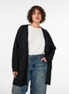 Lang cardigan med lommer, Sort, Model image number 0