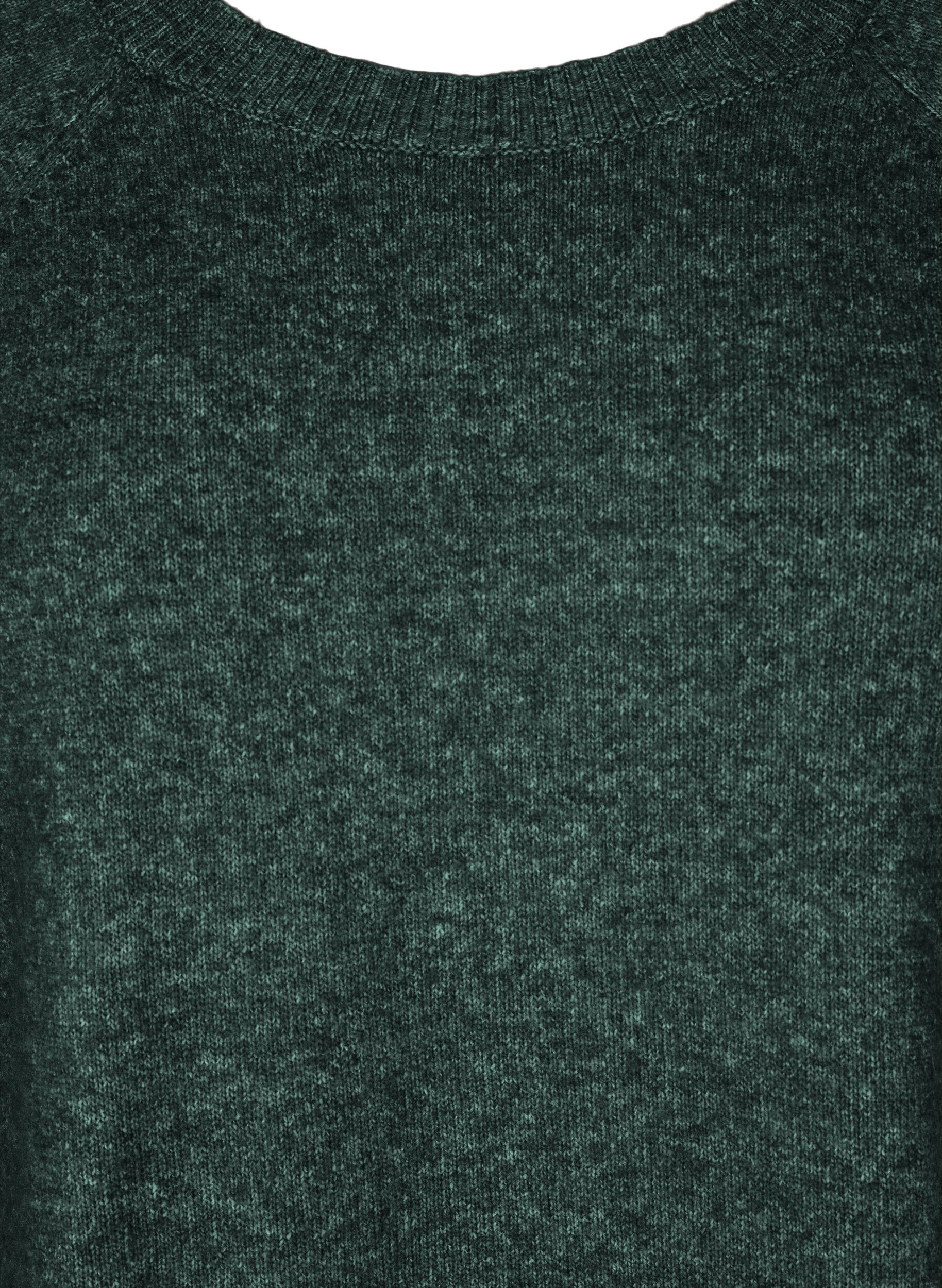 Zizzi Kort strikkjole med rund hals, Gr&oslash;n, Packshot image number 2