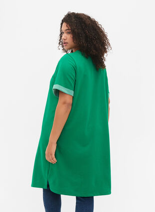 Sweatkjole med korte ærmer og slids, Jolly Green, Model image number 1
