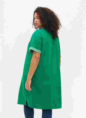 Sweatkjole med korte ærmer og slids, Jolly Green, Model image number 1