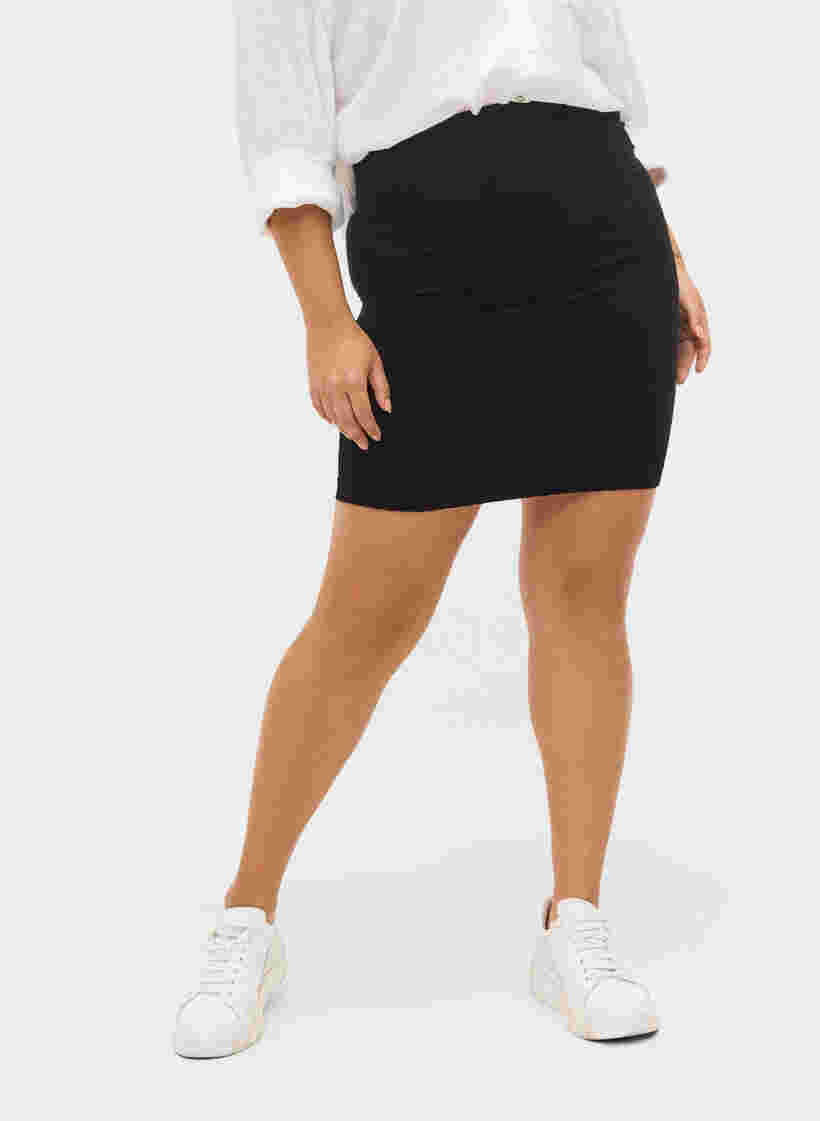 Tætsiddende seamless nederdel , Black, Model image number 3