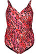 Badedragt med print og wrapeffekt  , Red Leopard AOP, Packshot image number 0