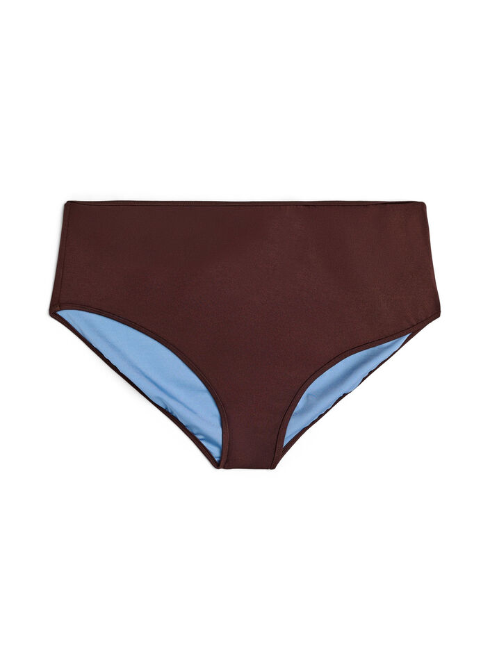 Vendbare bikinitrusser med regul&aelig;r talje, Brun, Packshot image number 0